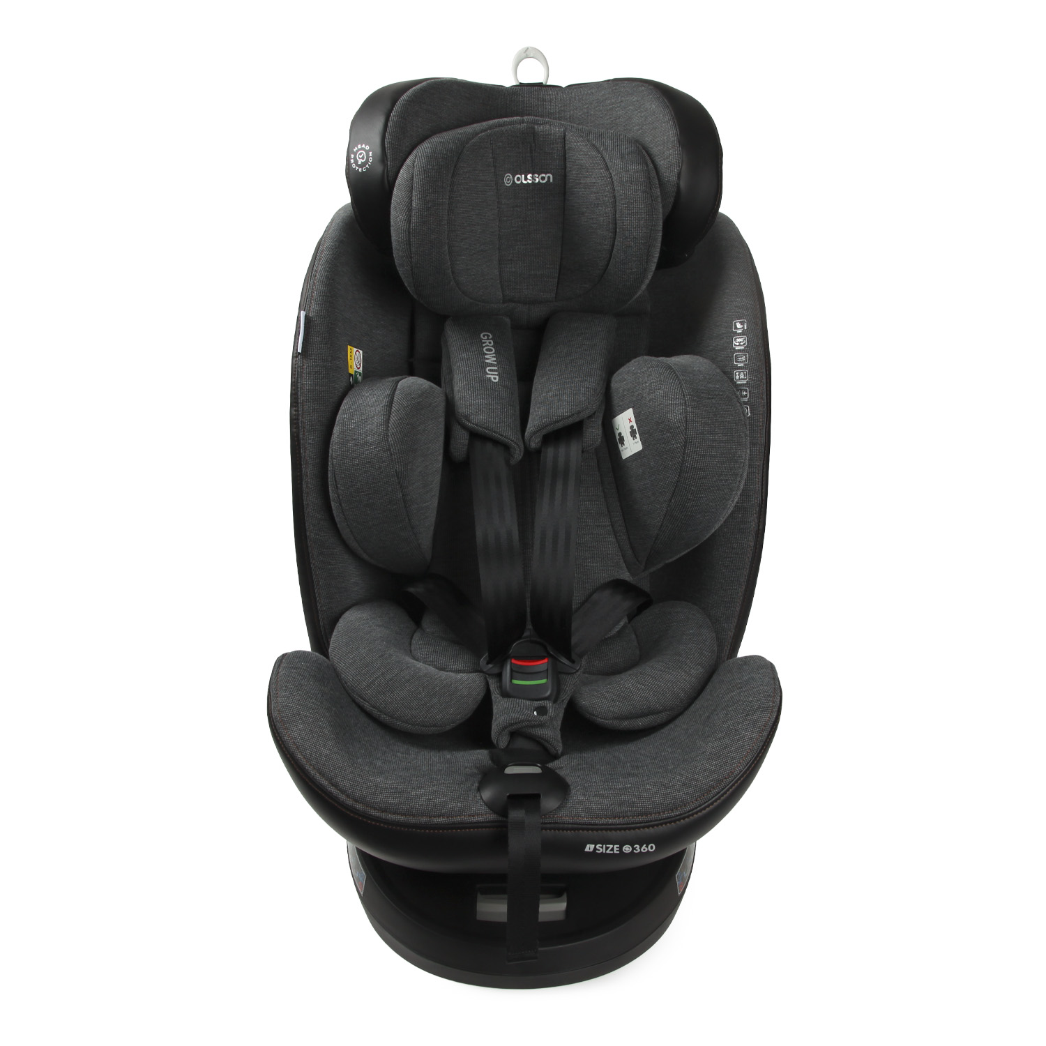 Автокресло Olsson Grow Up Grey Isofix 0+/1/2/3 (0-36 кг) - фото 10