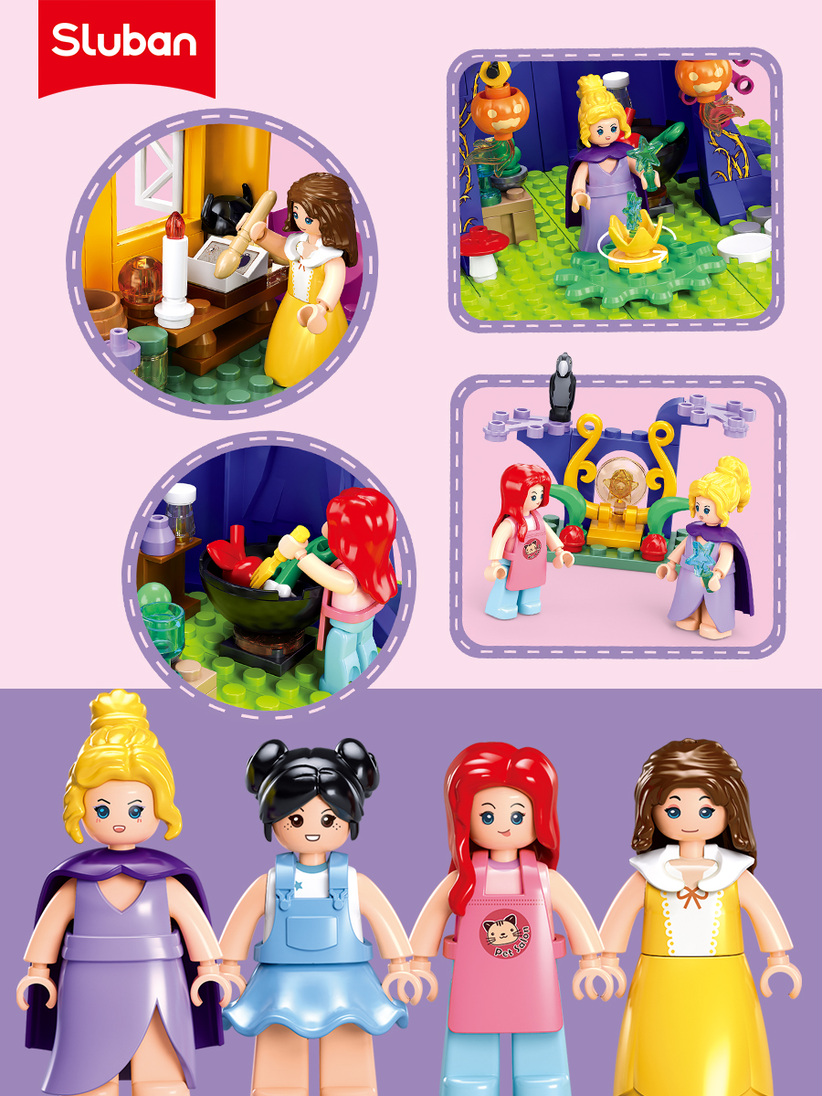 Конструктор SLUBAN Розовая мечта 435 дет. - фото 3