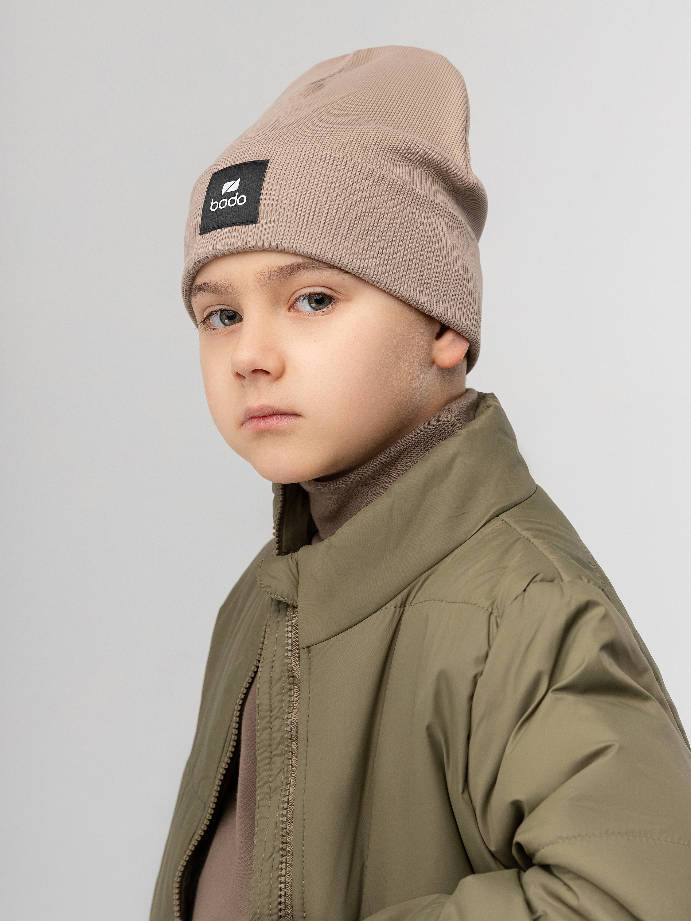 Шапка Bodo 10-271MU_темно-бежевый - фото 1