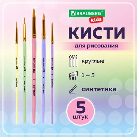 Кисть Brauberg 5 шт. (синтетика)