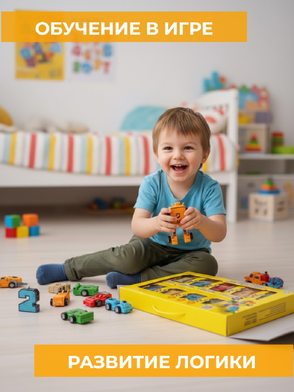 Игровой набор ТОТОША Цифры трансформеры 10 шт - фото 5