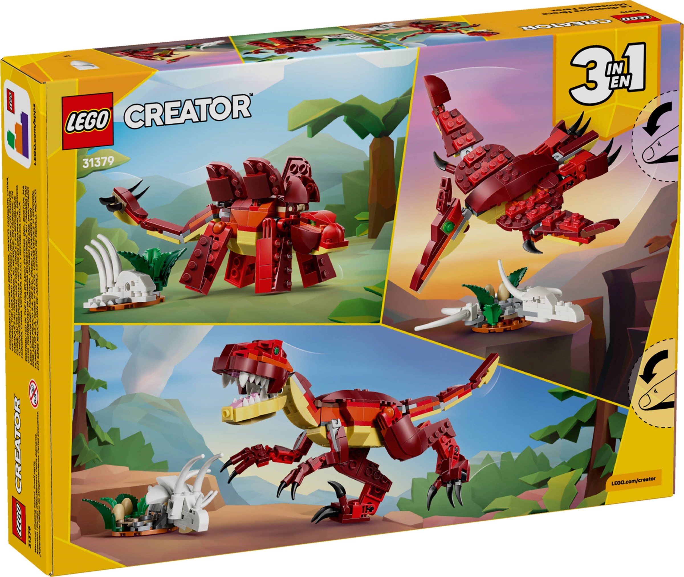 Изображение товара LEGO Конструктор Свирепый динозавр 3 в 1 с тремя моделями Изображение товара LEGO Конструктор Свирепый динозавр 3 в 1 с тремя моделями