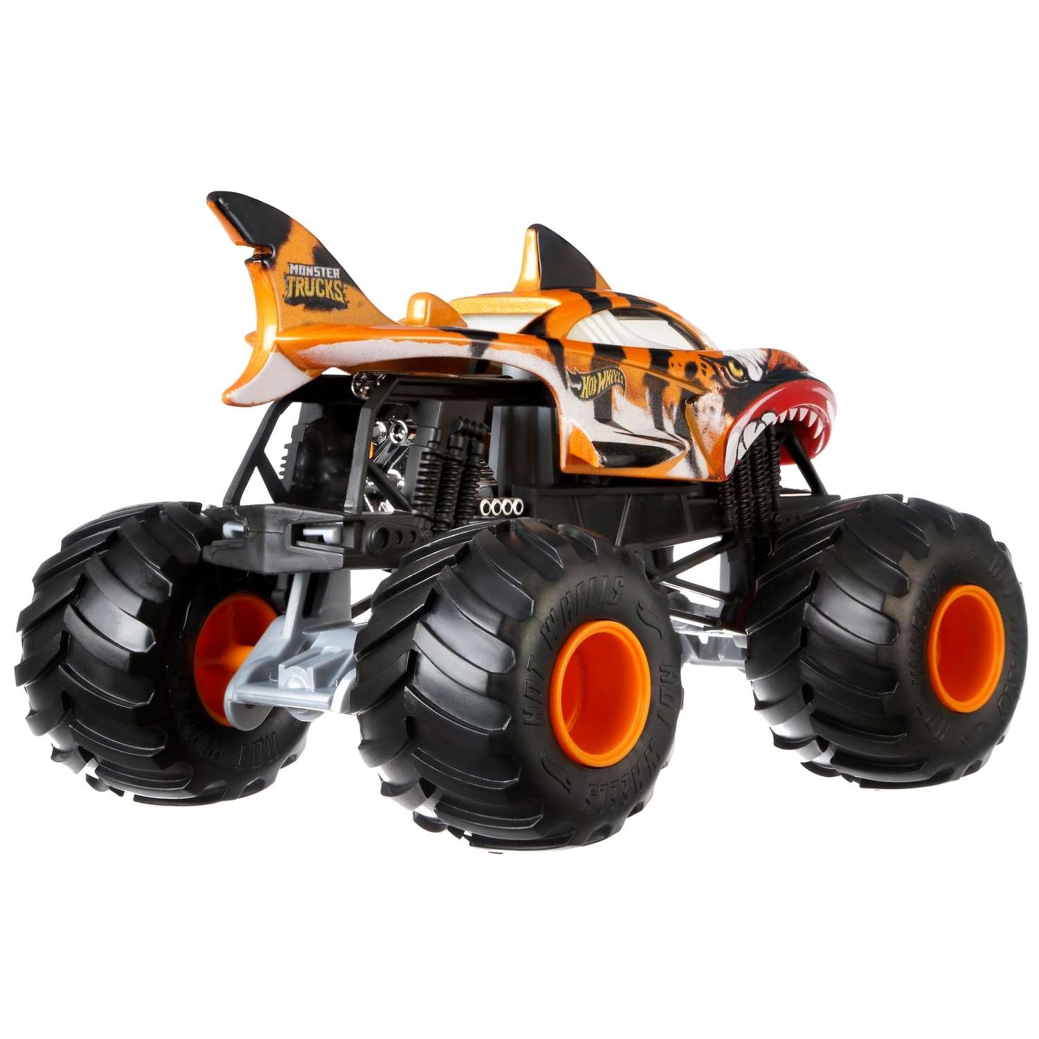 Автомобиль Hot Wheels Monster Tracks Тигровая акула 1:24 FYJ83 - фото 4
