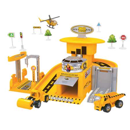 Гараж Funky Toys Строительная техника многоуровневый