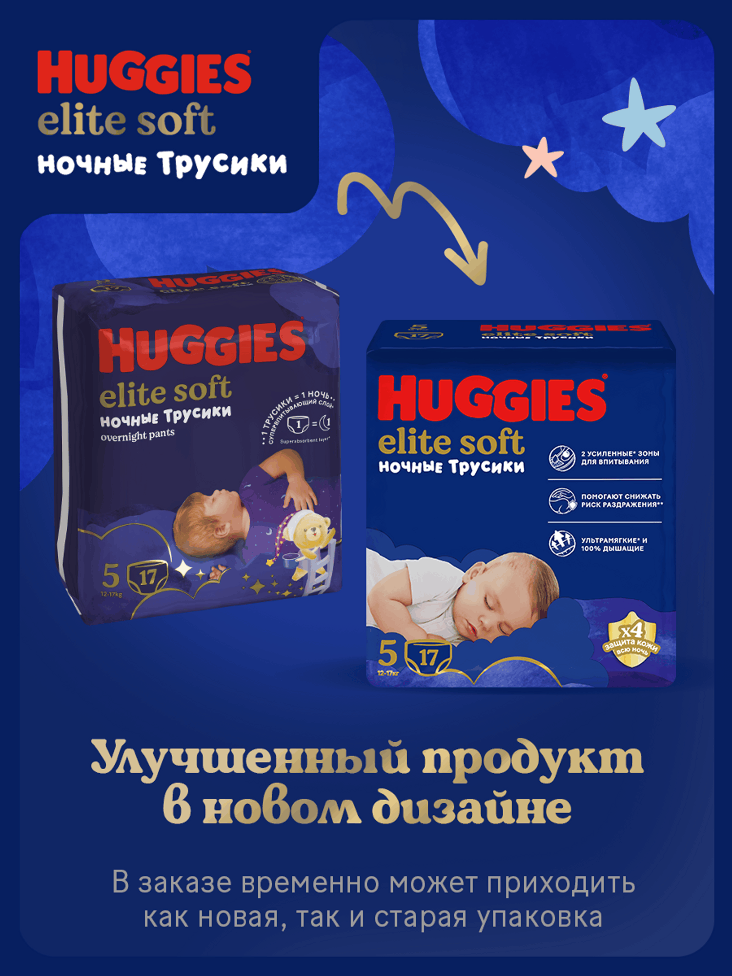 Трусики Huggies Elite Soft ночные 4 (9-14 кг) 19 шт. - фото 3