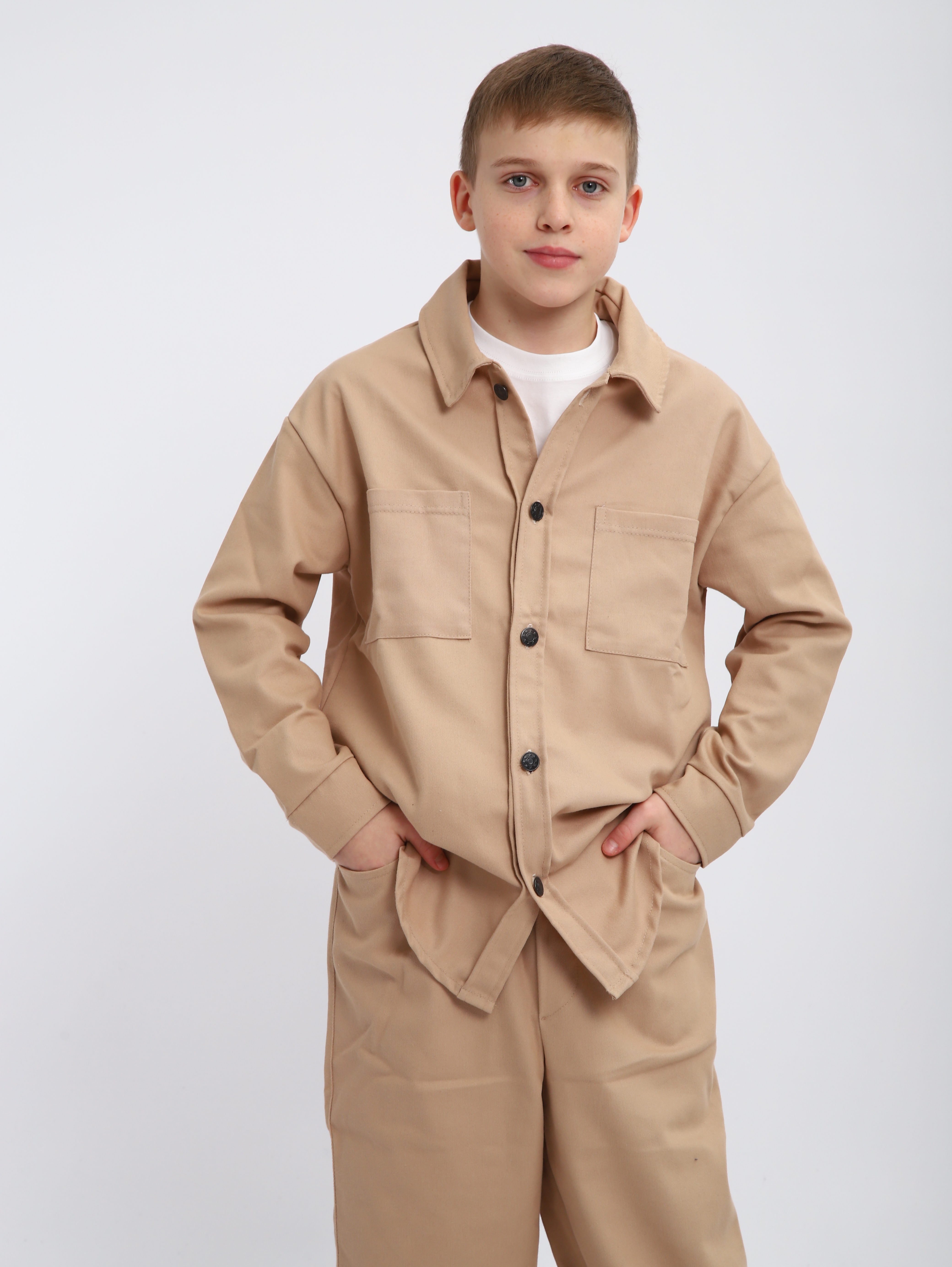 Костюм ЛАДОШКИ Комплект Деним бежевый - фото 10