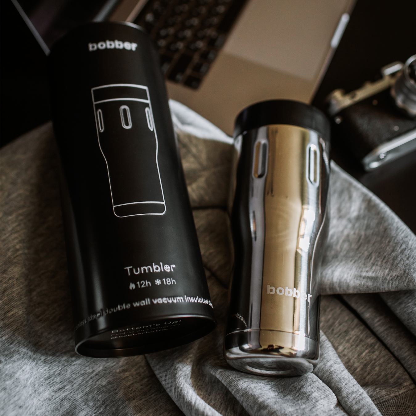 Термокружка 500 мл для напитков Bobber Tumbler 500 зеркальный - фото 10