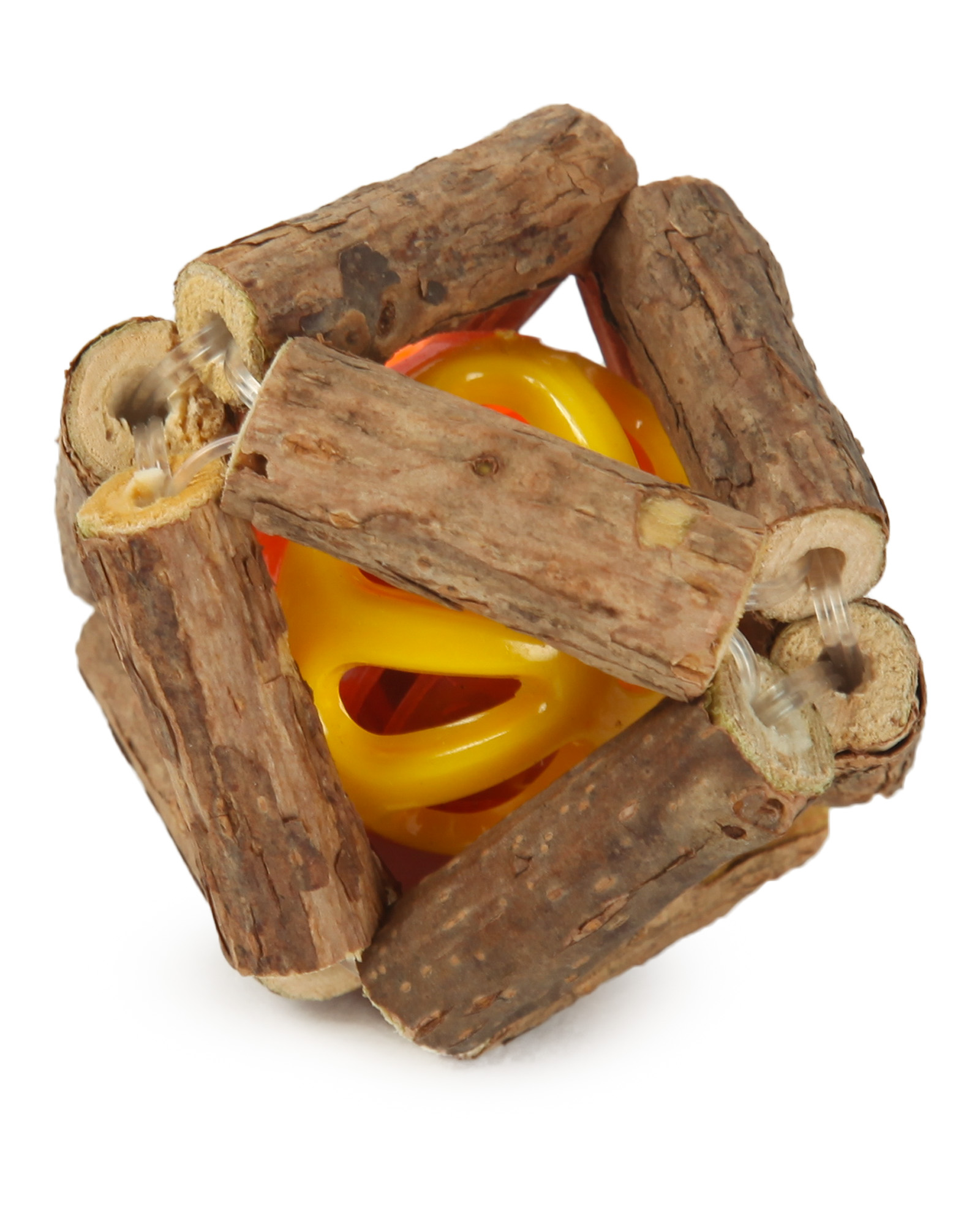 Игрушка для кошек Barbaks Сфера из палочек мататаби с погремушкой 6см - фото 4