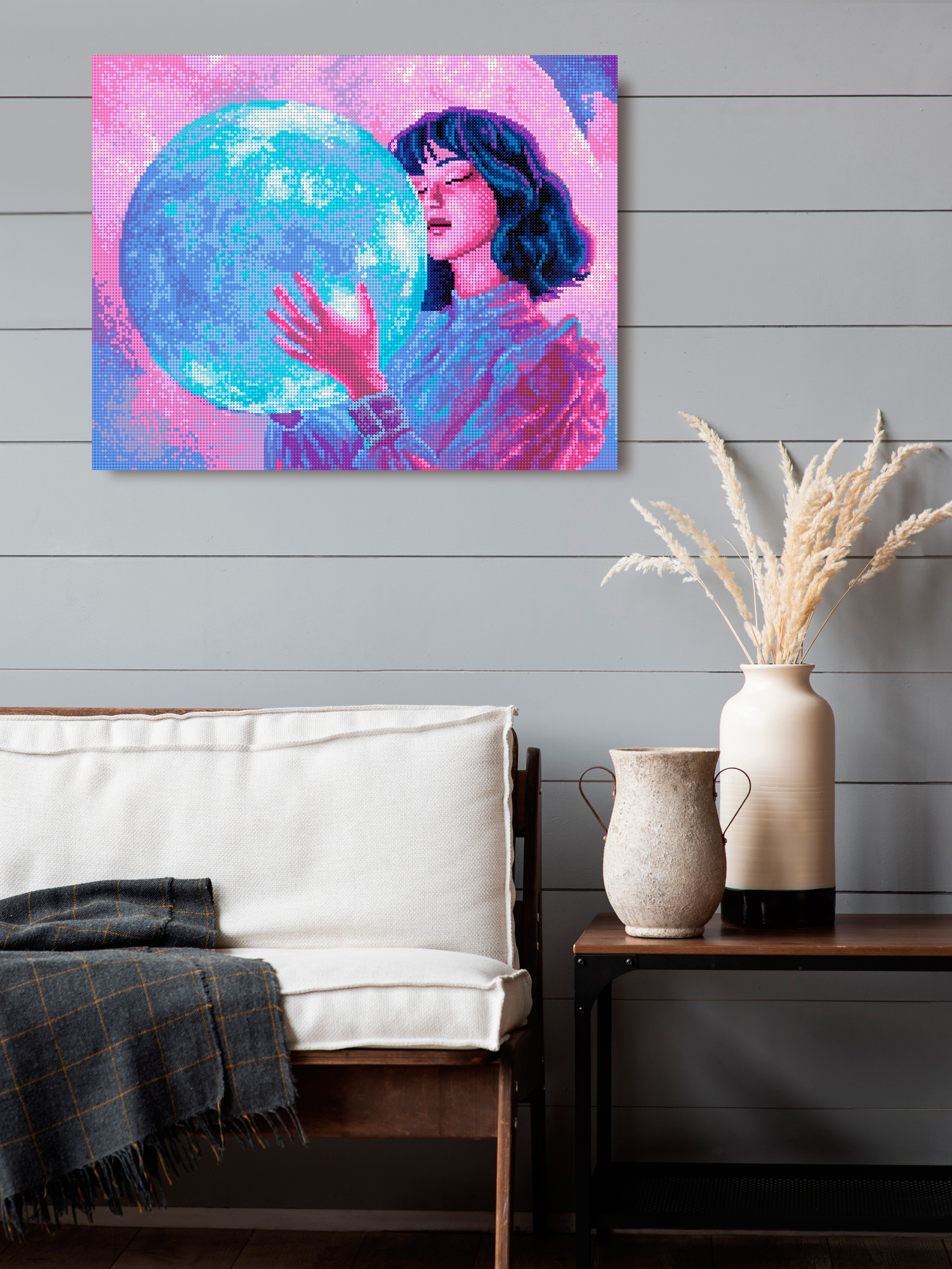 Алмазная мозаика Art on Canvas В обнимку с луной в ассортименте - фото 3