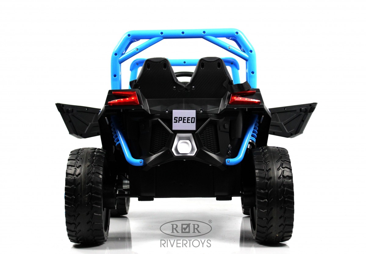 Электромобиль RIVERTOYS F888FF-4WD-BLUE С пультом ДУ - фото 3