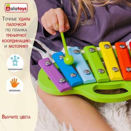 Игрушка музыкальная Alatoys Улитка ксилофон в ассортименте