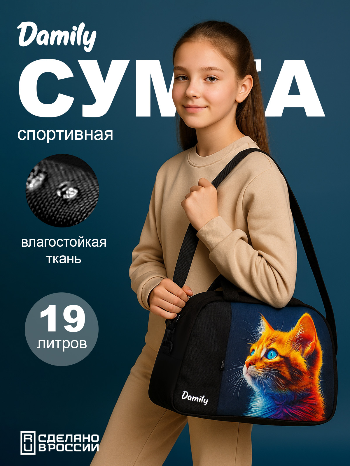 Сумка Damily лазурный - фото 1