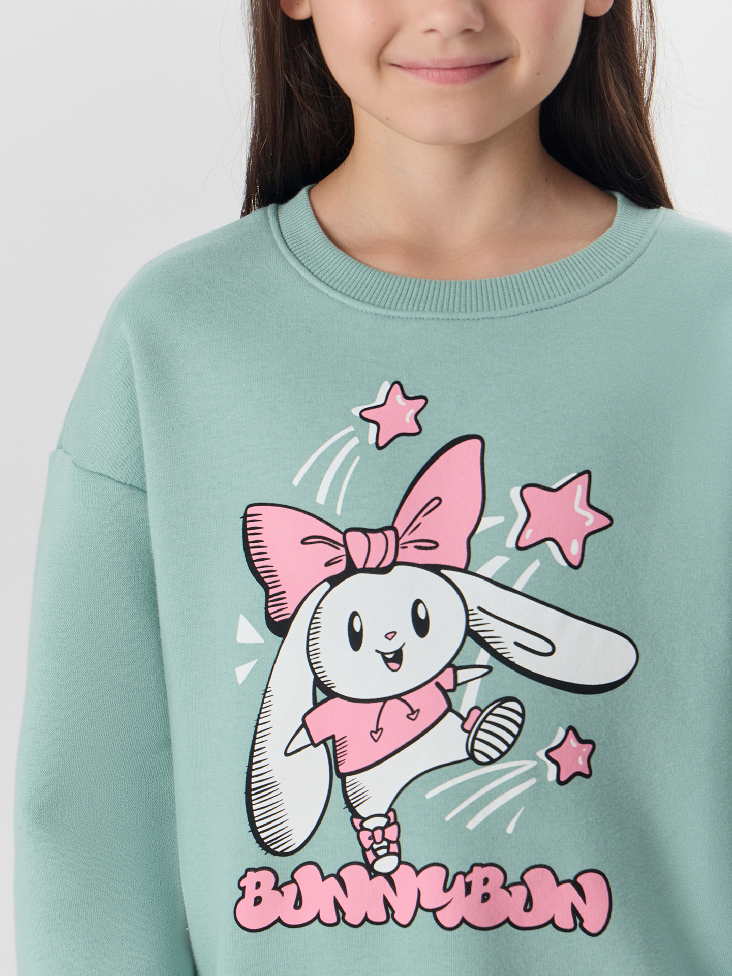 Свитшот Mark Formelle (Марк Формэль) 127958/шалфей +печать1 - фото 5