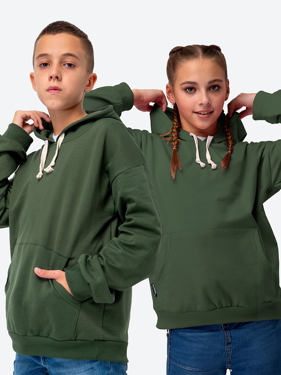 Худи HappyFox HF00158т.хаки - фото 3