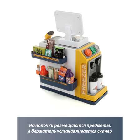 Игровой набор Veld Co тележки и корзинки, прилавок, касса, продукты