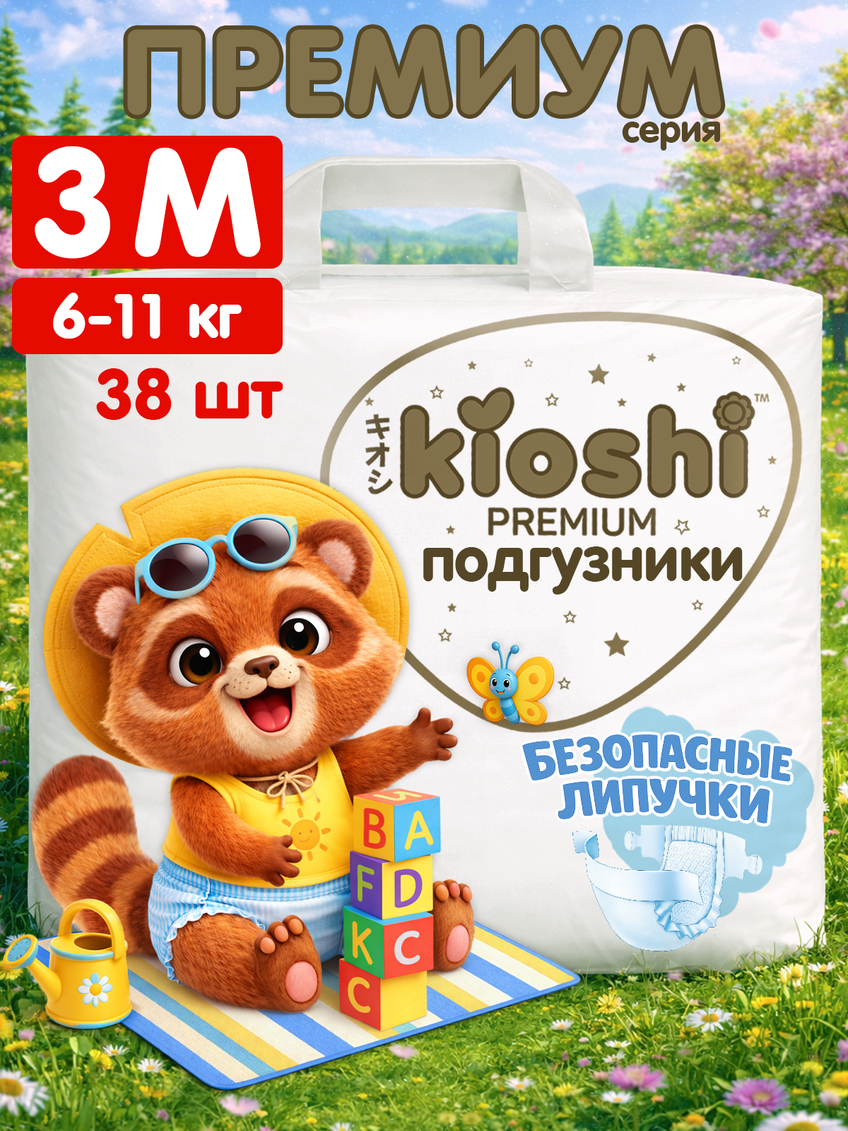 Подгузники Kioshi Premium M 38 шт. - фото 1
