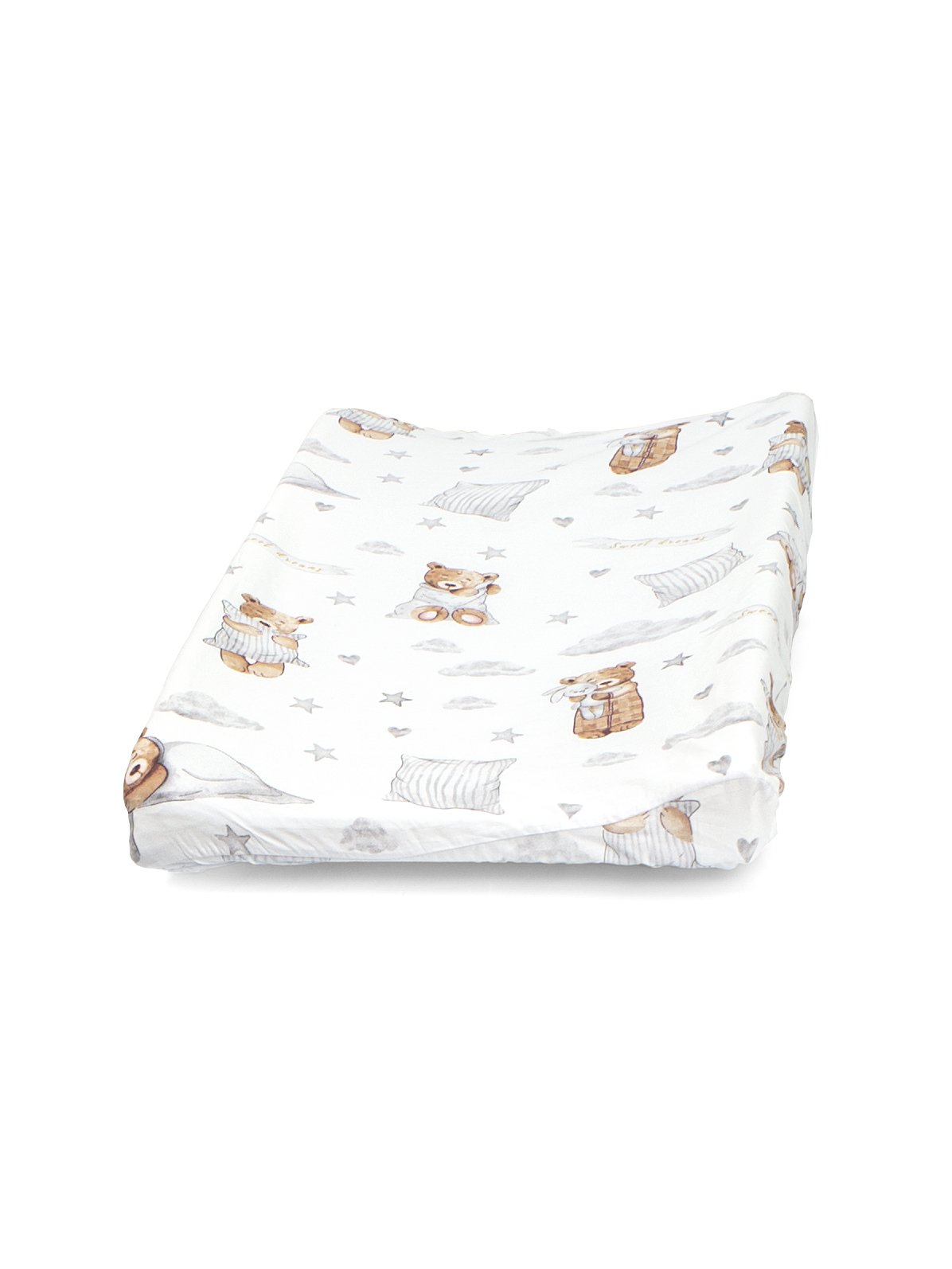 Пеленка чехол на резинке для детской пеленальной доски мишка сонный ПЧ-БЗ-МС - фото 2