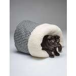 Домик для животных Пятница Нора рогожка черно-серая