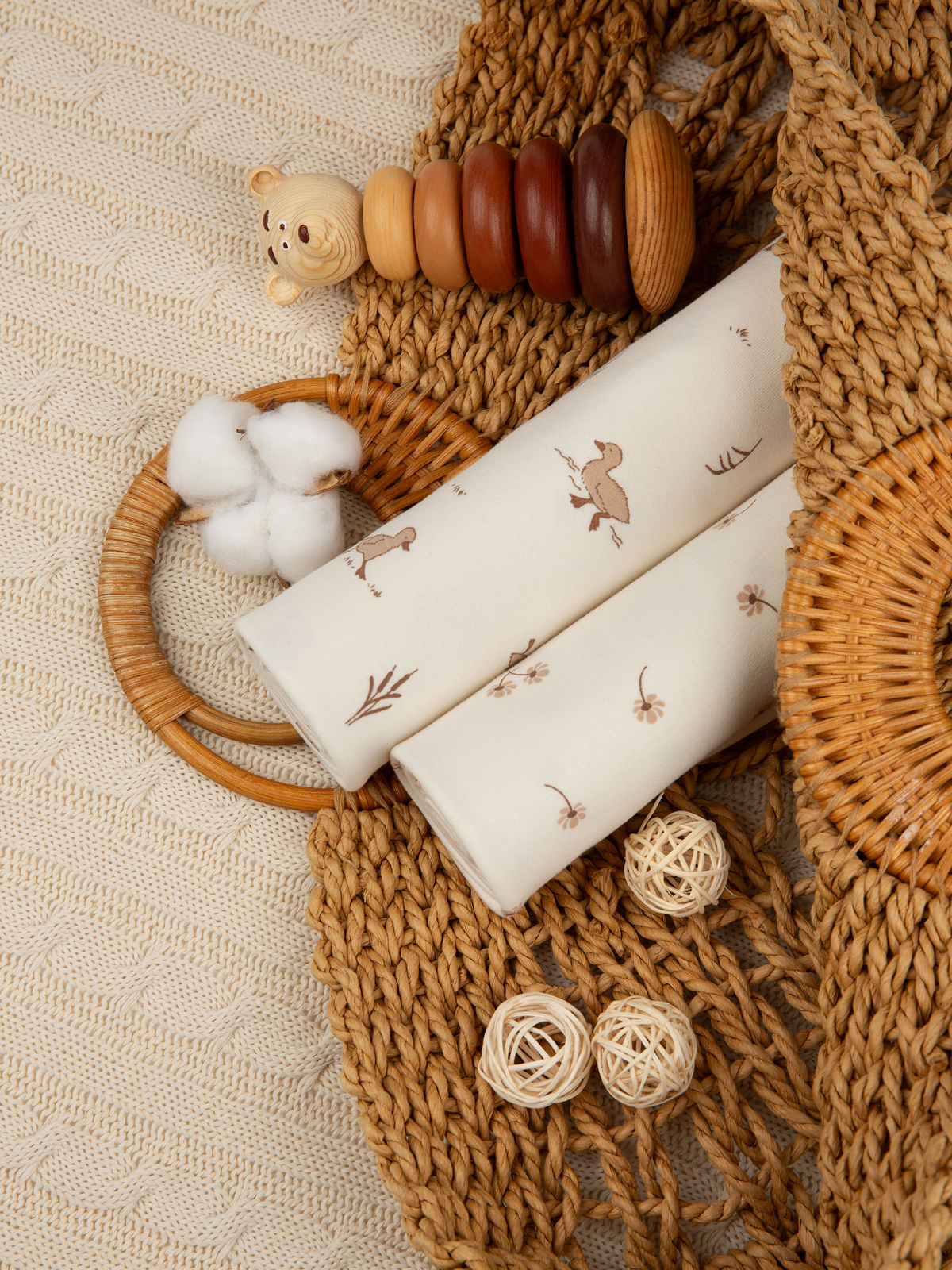 Пелёнка inlovery трикотаж 85х100 см 2 шт. - фото 1