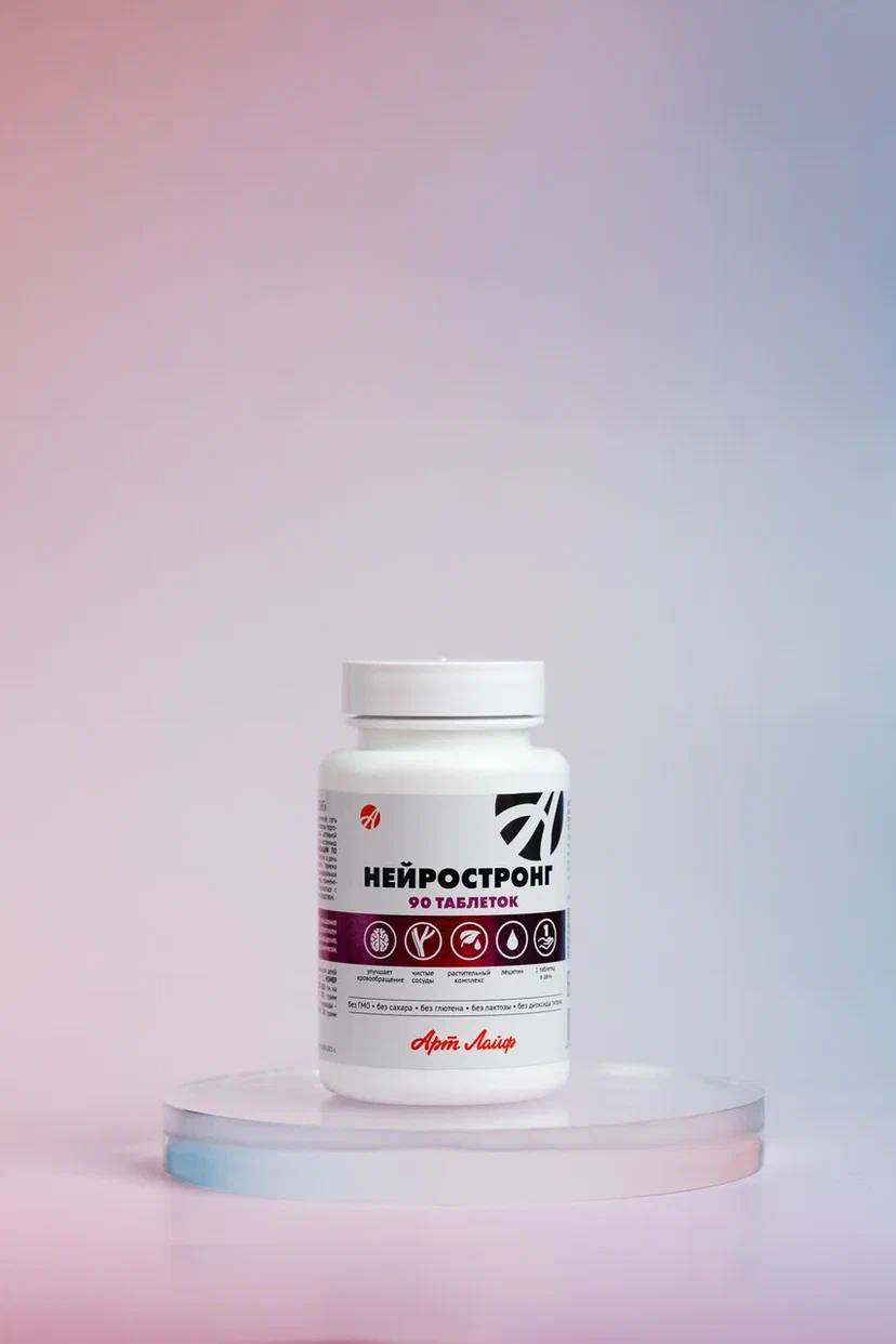Улучшение мозгового кровообращения Арт Лайф Art Life Нейростронг,90 табл. - фото 1