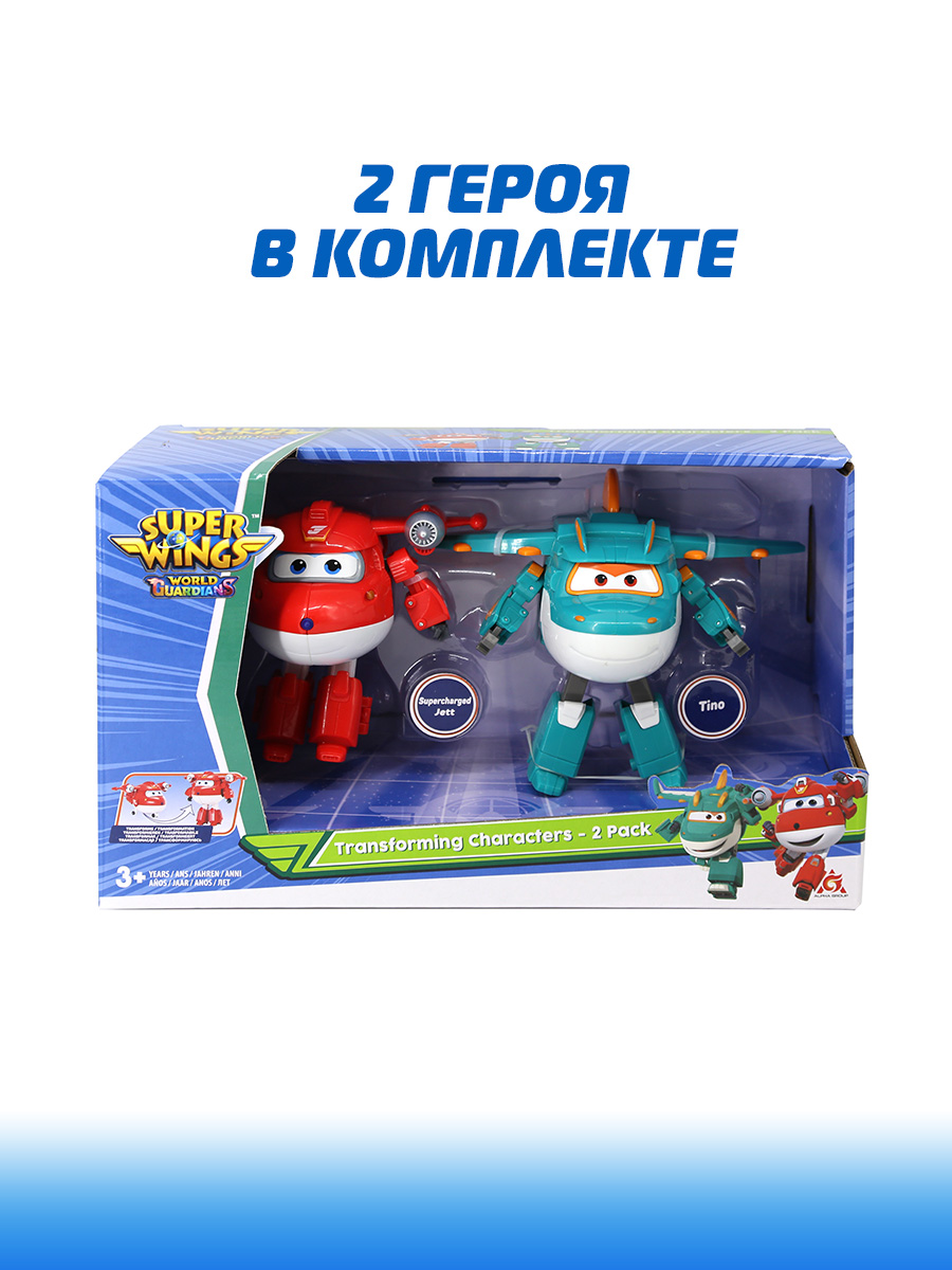 Игровой набор Super Wings из 2х трансформеров Джетт+Тино EU760202 - фото 7