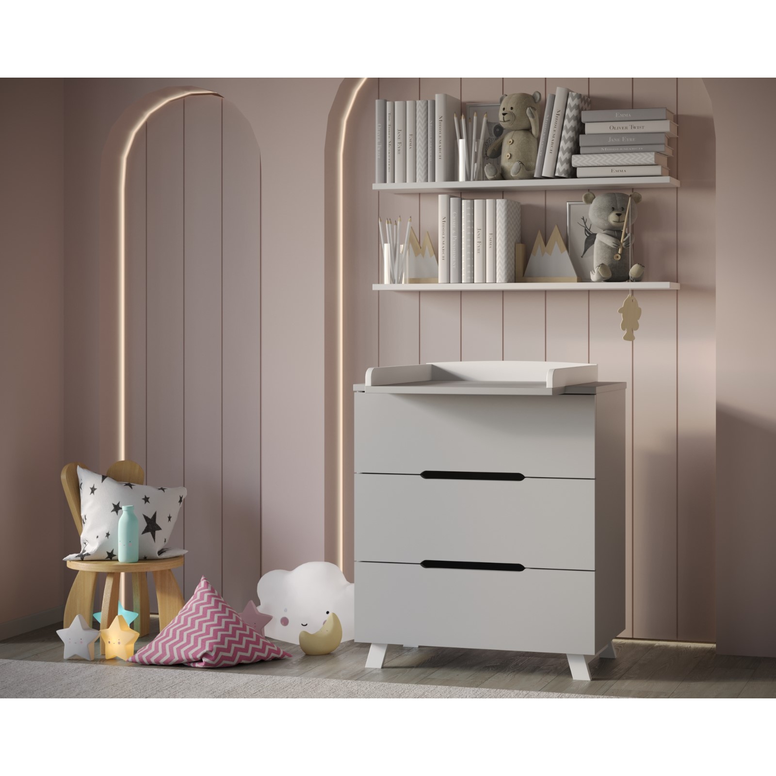 Пеленальный комод Sima-Land LUX 800/3, 80х45х92 см. - фото 3