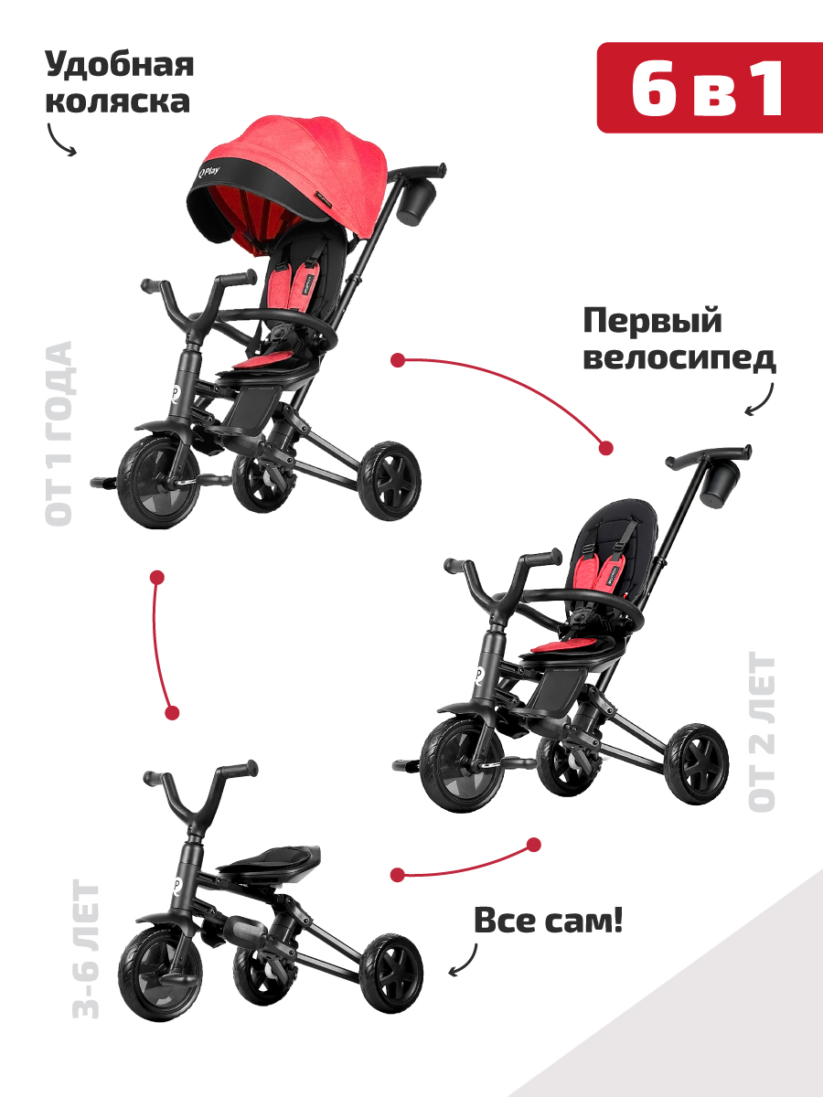 Трехколесный велосипед QPLAY 8 дюймов - фото 2