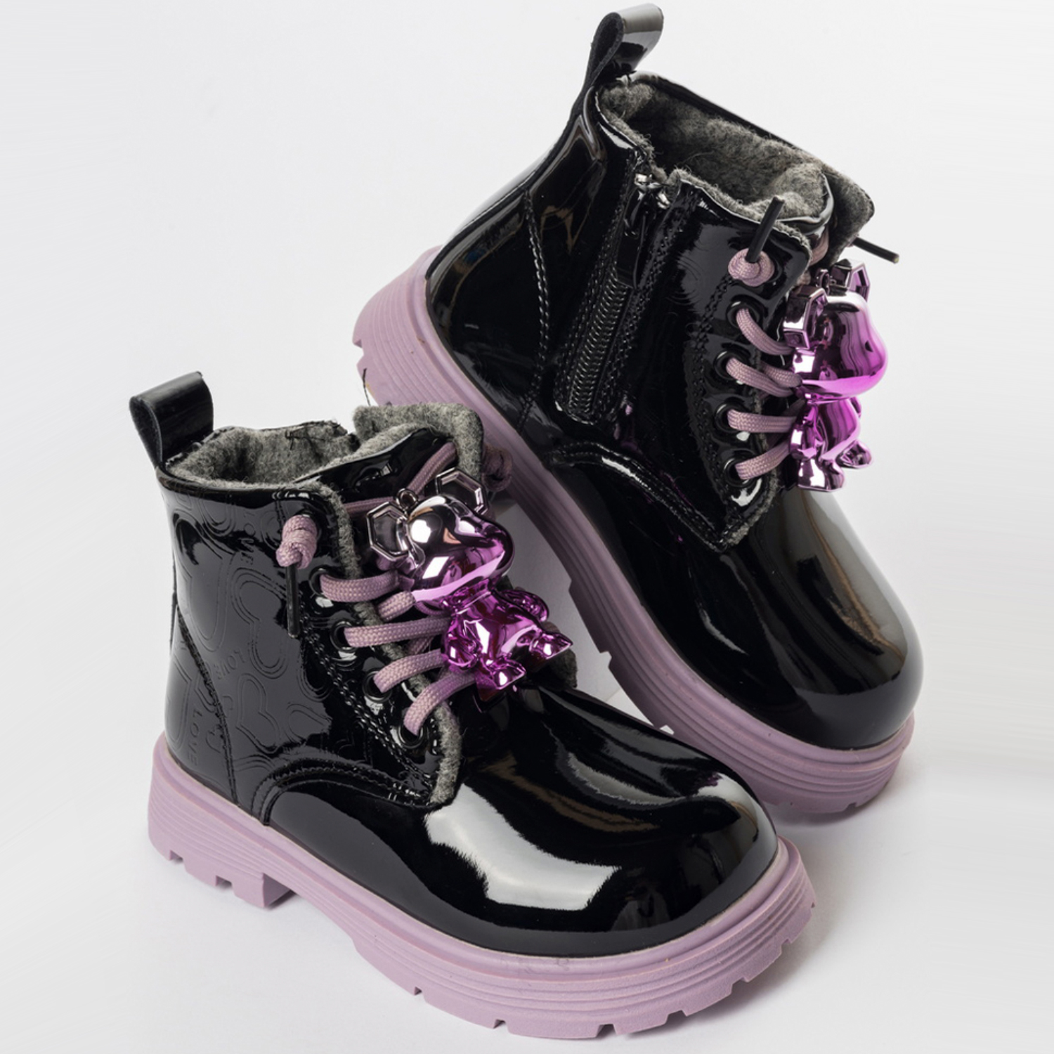 Ботинки TikkaGo 7Y56_24032_black-pink - фото 1