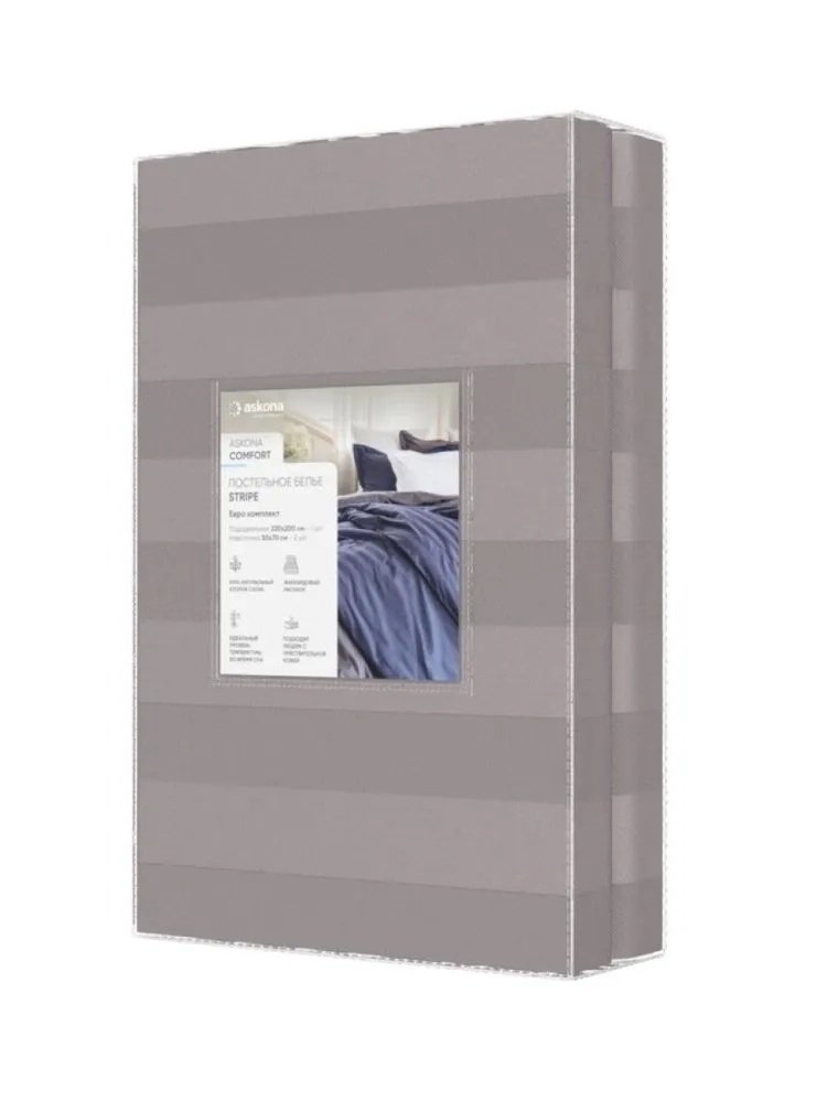 Комплект постельного белья Askona Comfort Stripe 3*3 2.0 односпальный 2 предм. - фото 7