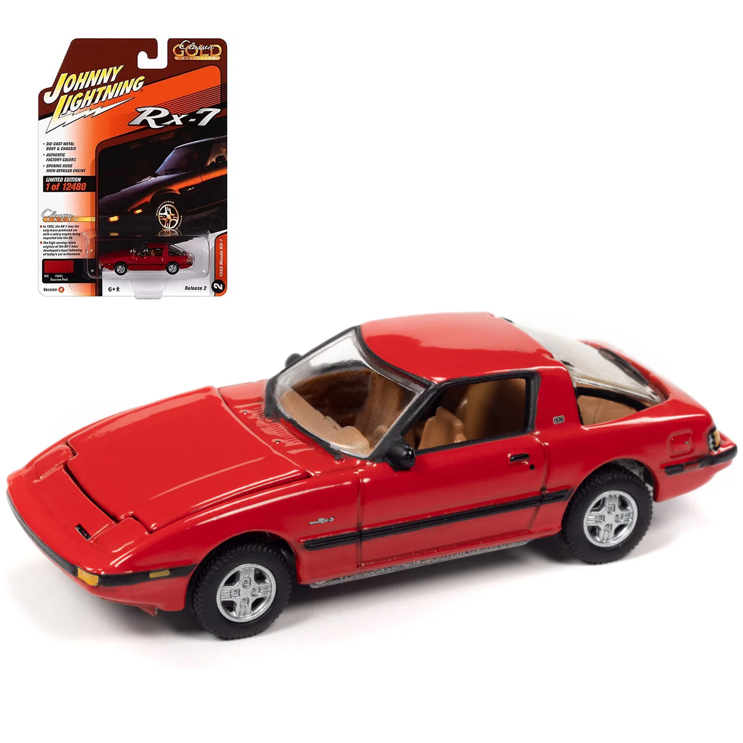 Автомобиль Johnny Lightning 1982 Mazda RX-7 1:64 JLCG029B-R2-N2 - фото 1