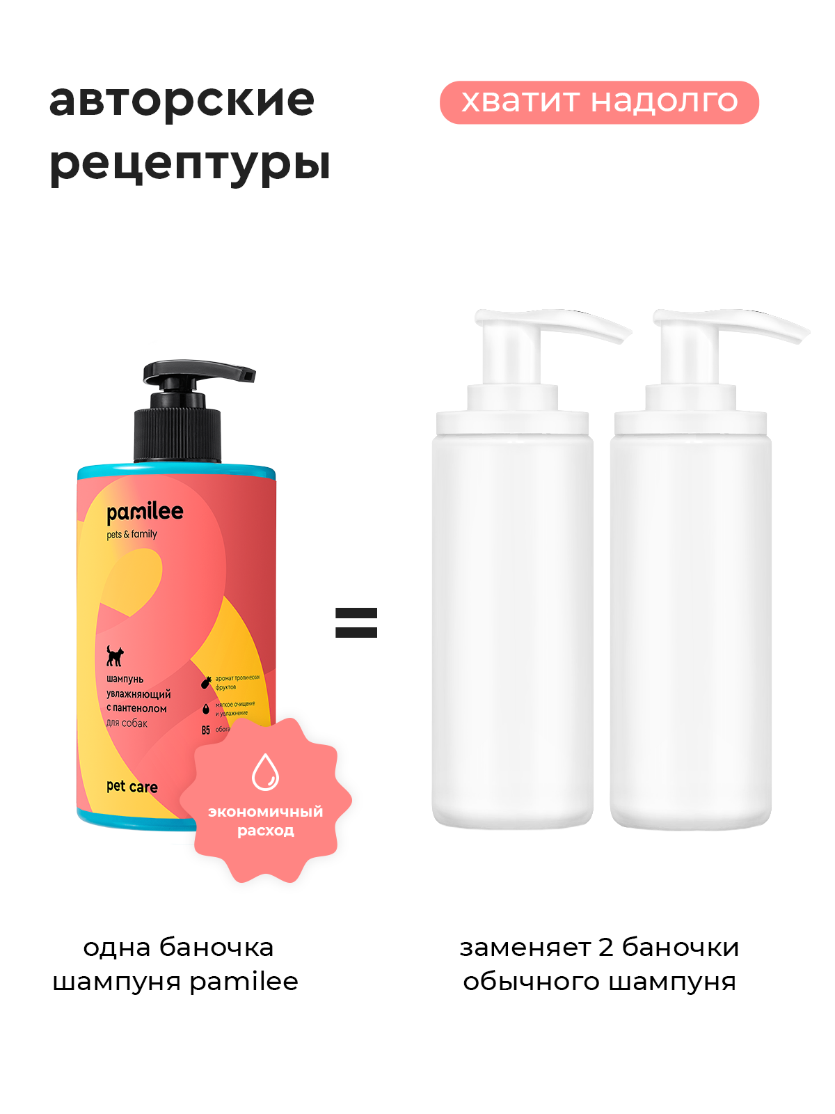 Шампунь с тропическим ароматом Pamilee универсальный домашний увлажняющий для собак - фото 8