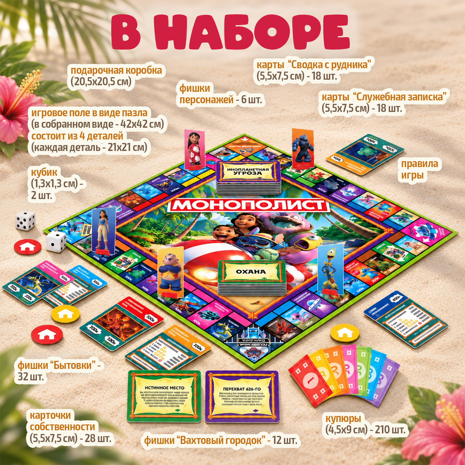 Настольная игра Десятое королевство Монополия Монополист Стич - фото 3