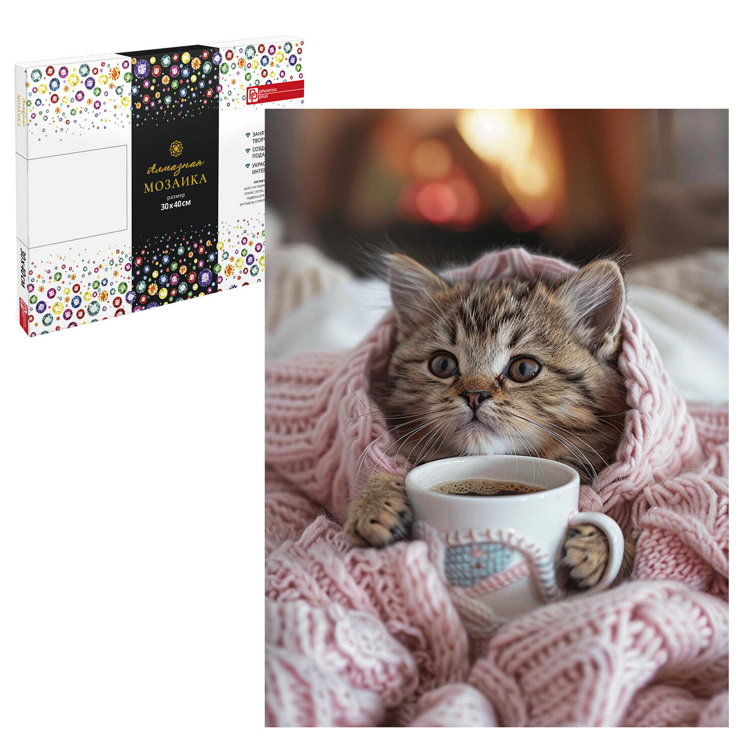 Алмазная мозаика Феникс + - фото 1