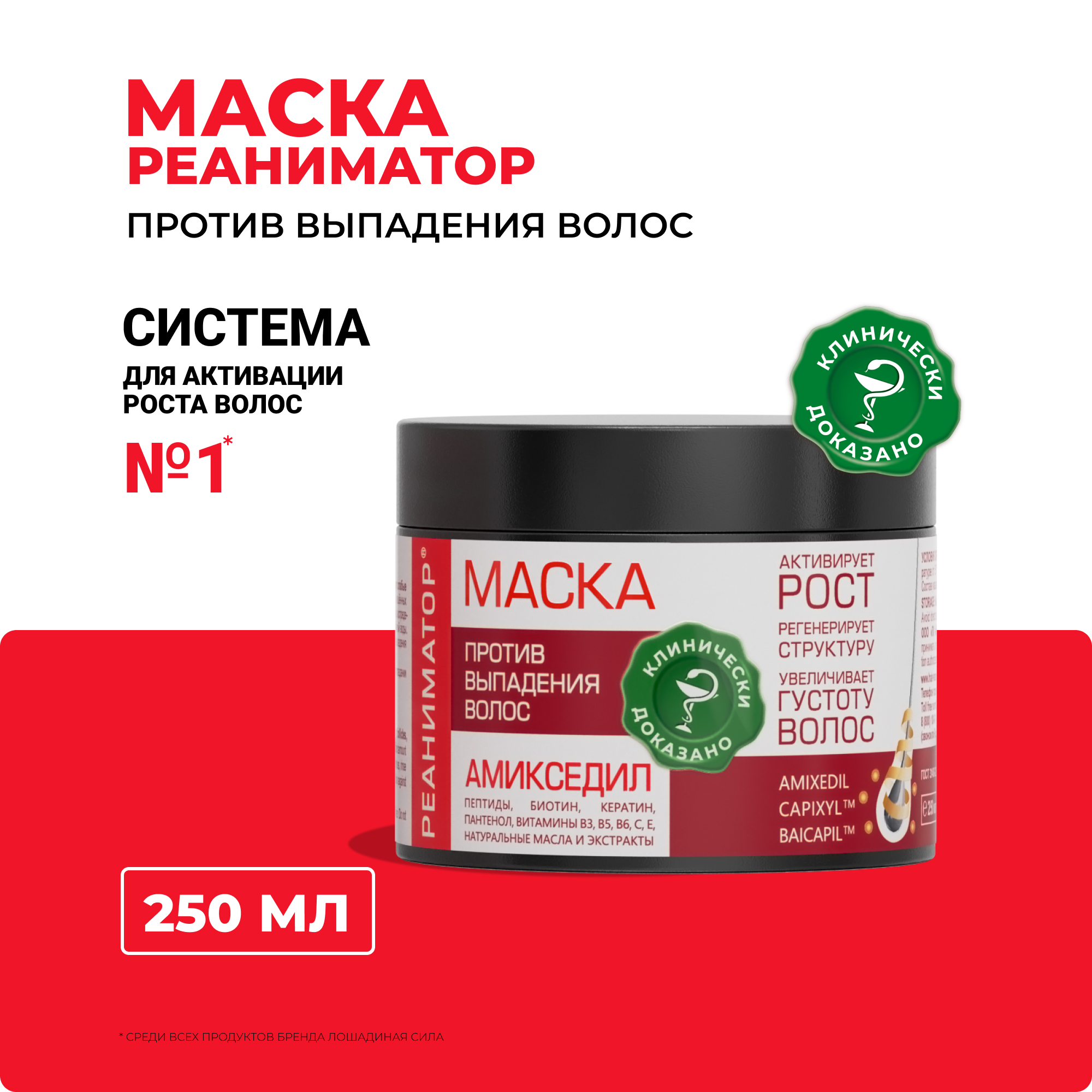 Маска Лошадиная сила Маска для волос 250 мл - фото 1