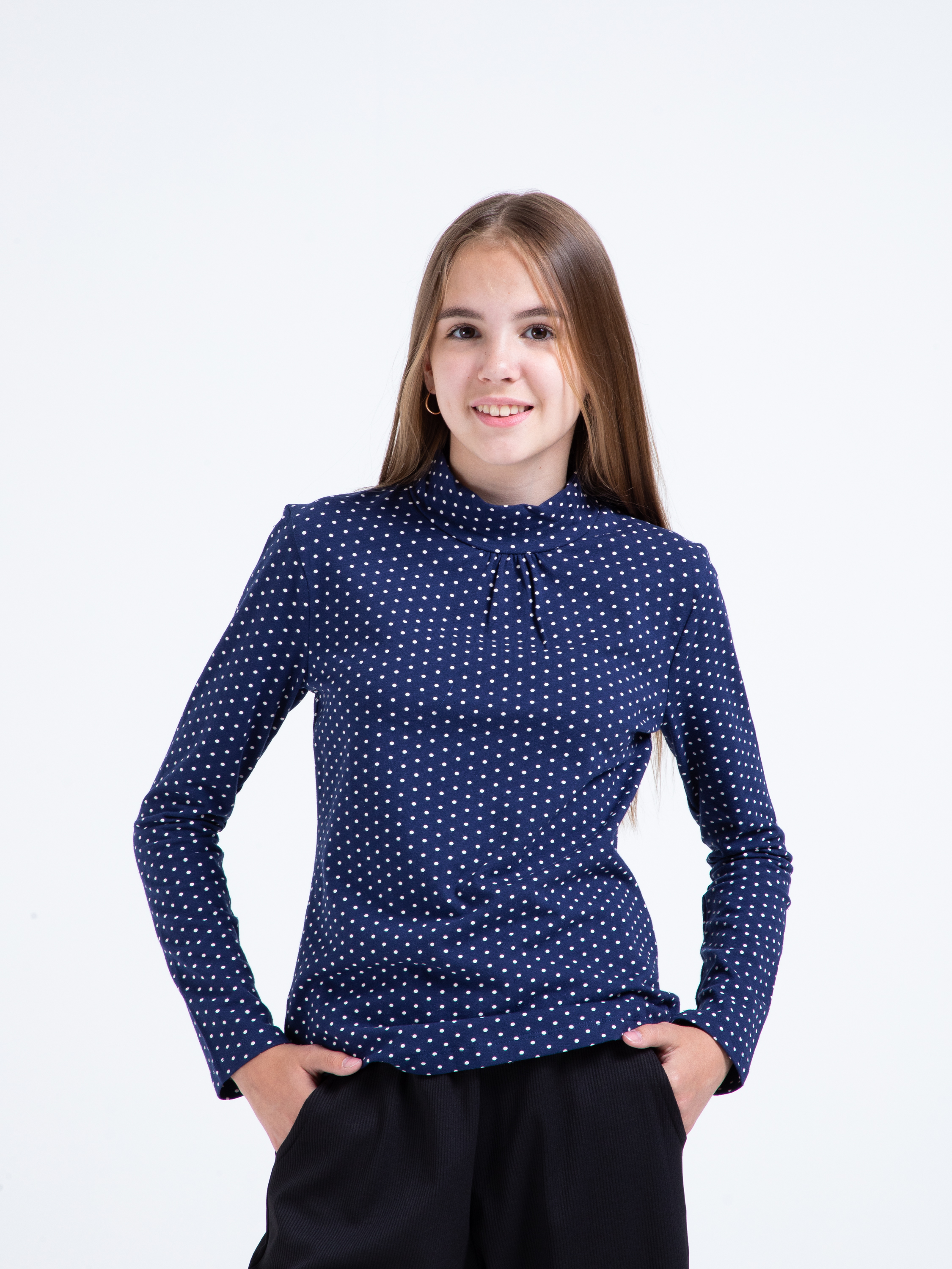Водолазка STELLA MODA 15602_темно-синий - фото 1
