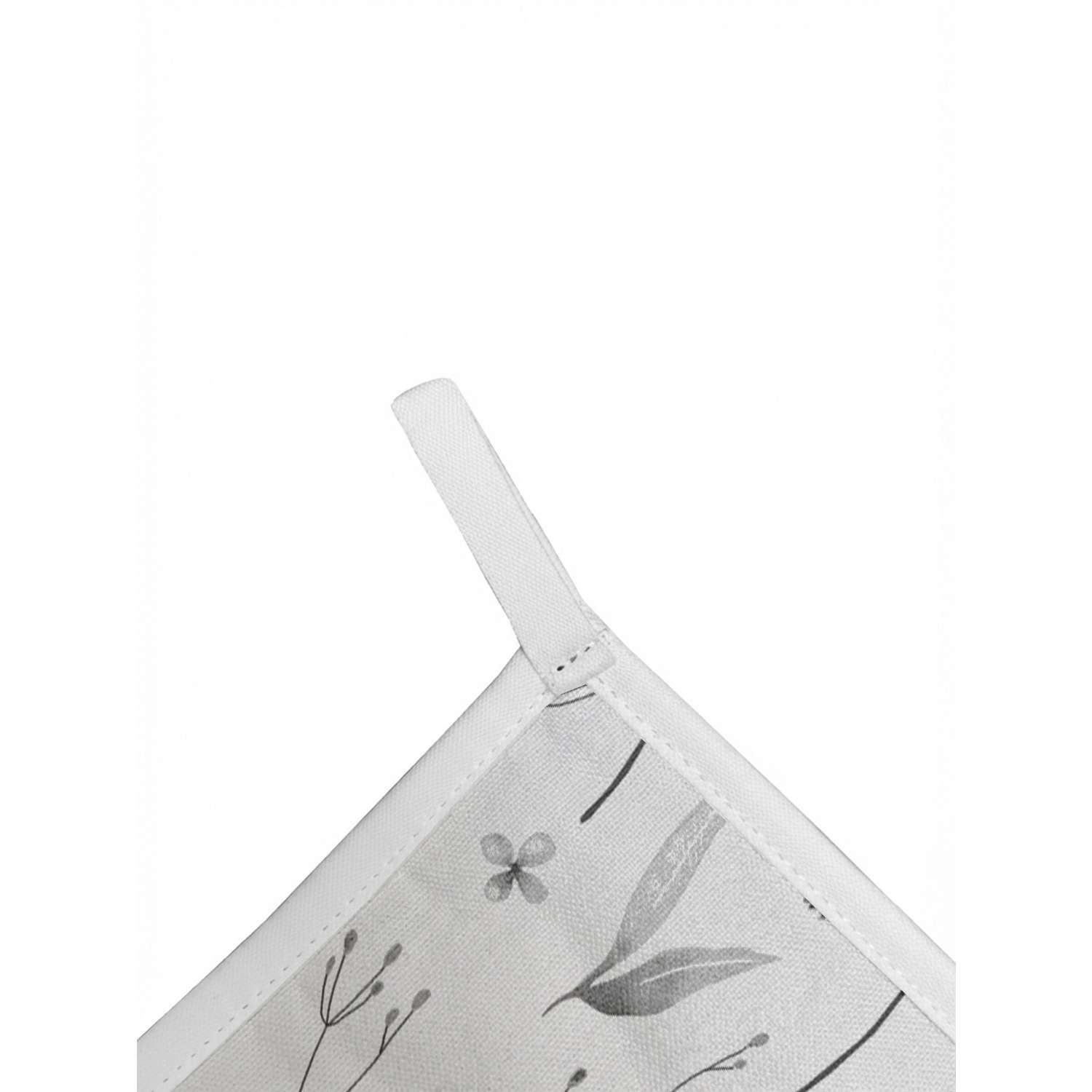 Прихватка стеганая Русский дом Гербарий серый 18*18см - фото 2