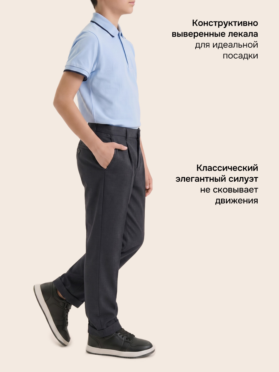 Брюки NIKASTYLE 2ш73526 серый - фото 4