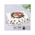 Коробка сборная Дарите Счастье "Снегири", 16,5 х 12 х 5 см