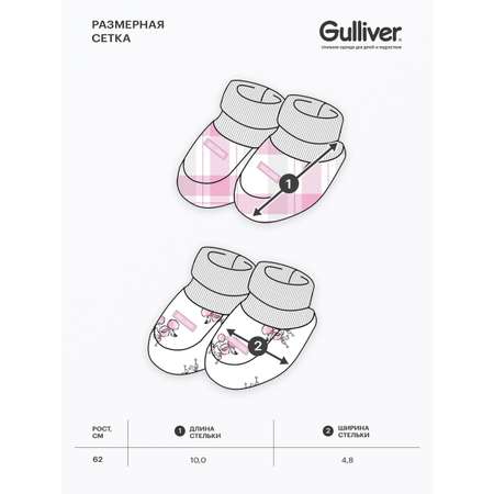 Пинетки 2 шт Gulliver