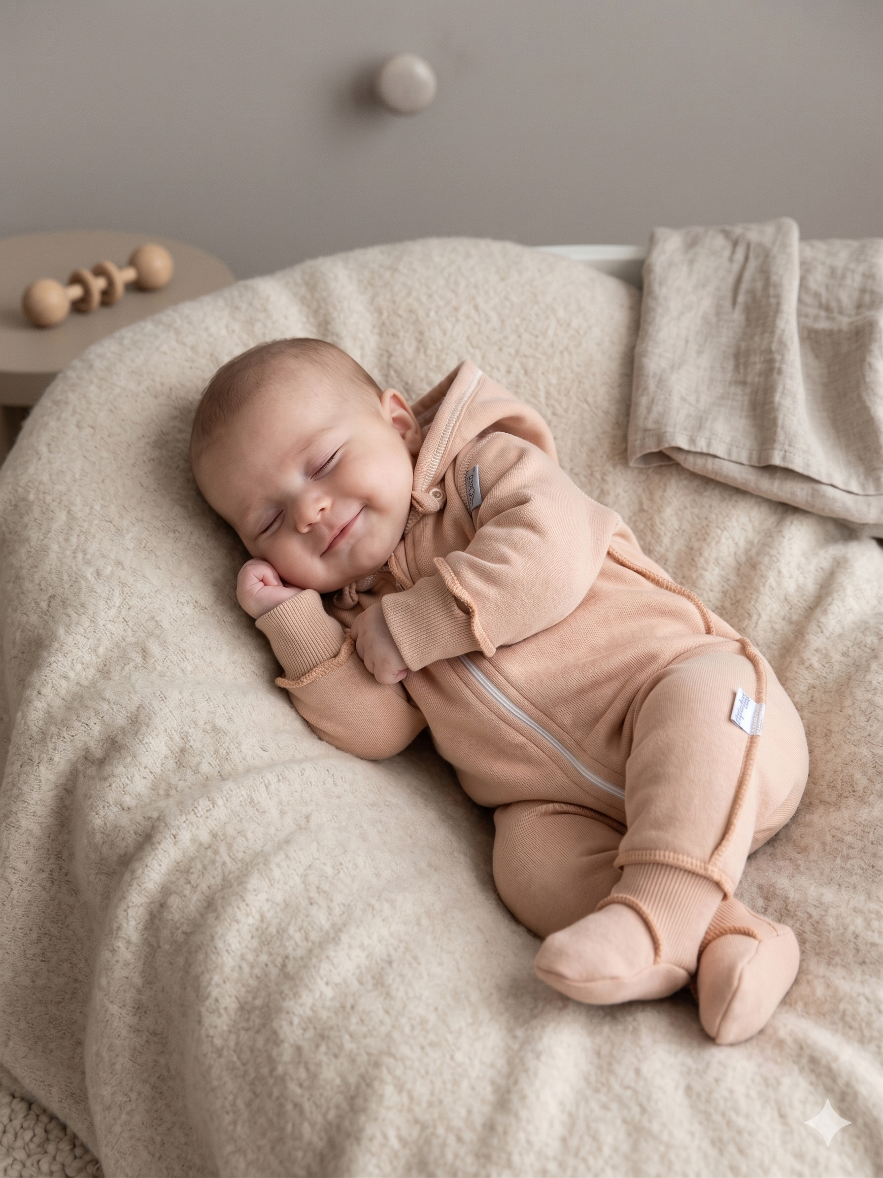 Изображение товара Комбинезон ТРИЯ для малышей 56 зимний утепленный с капюшоном и антицарапками