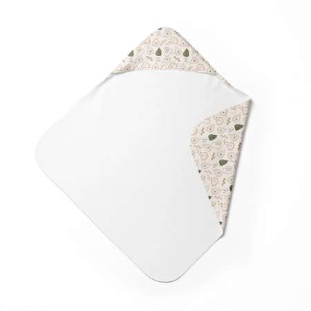 Пеленка с уголком после купания OLANT BABY 90x90 см Pear with me