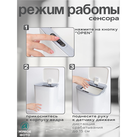 Умное мусорное сенсорное ведро MyiDea с крышкой