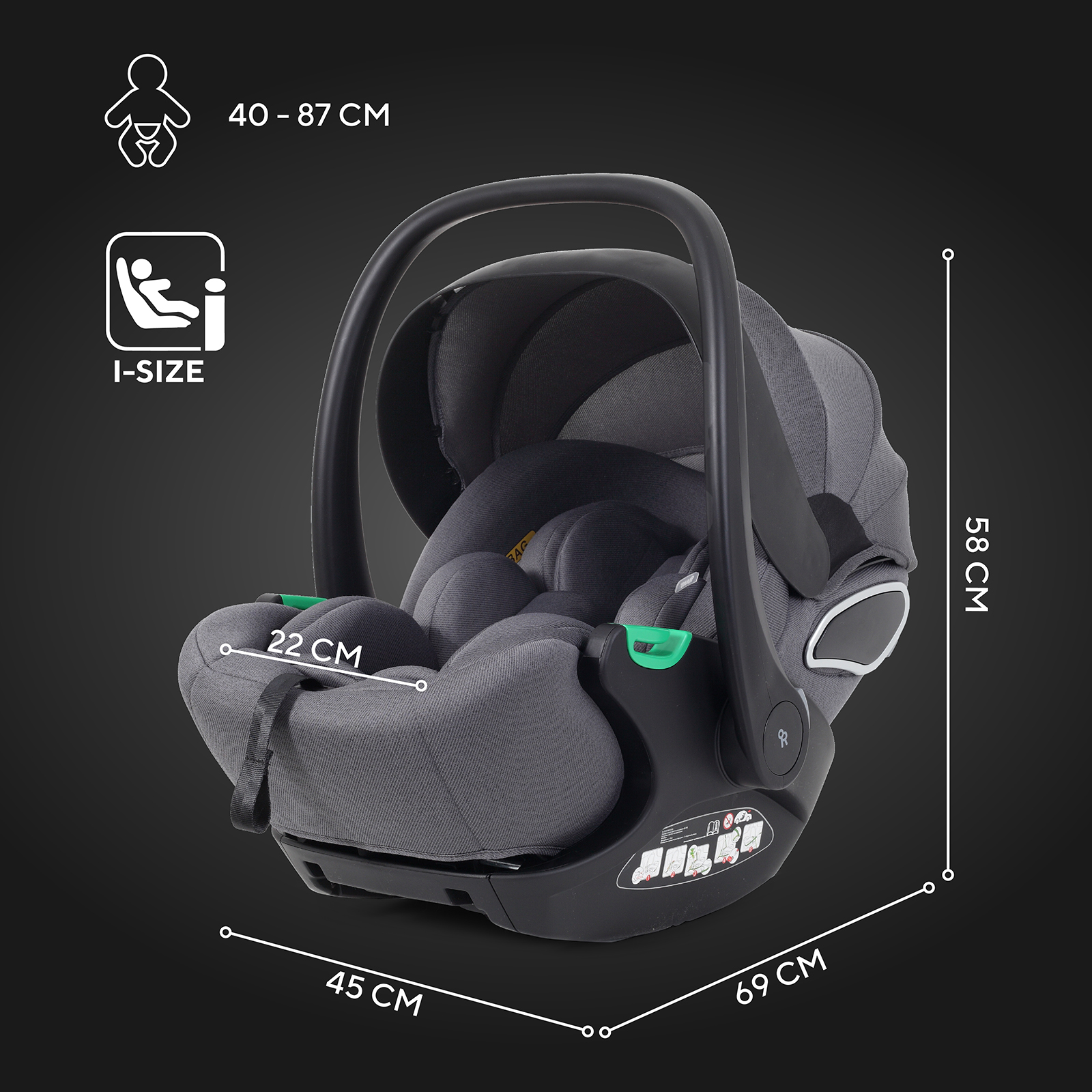 Автокресло Rant Evomax 0 (0 -13 кг) серый - фото 2