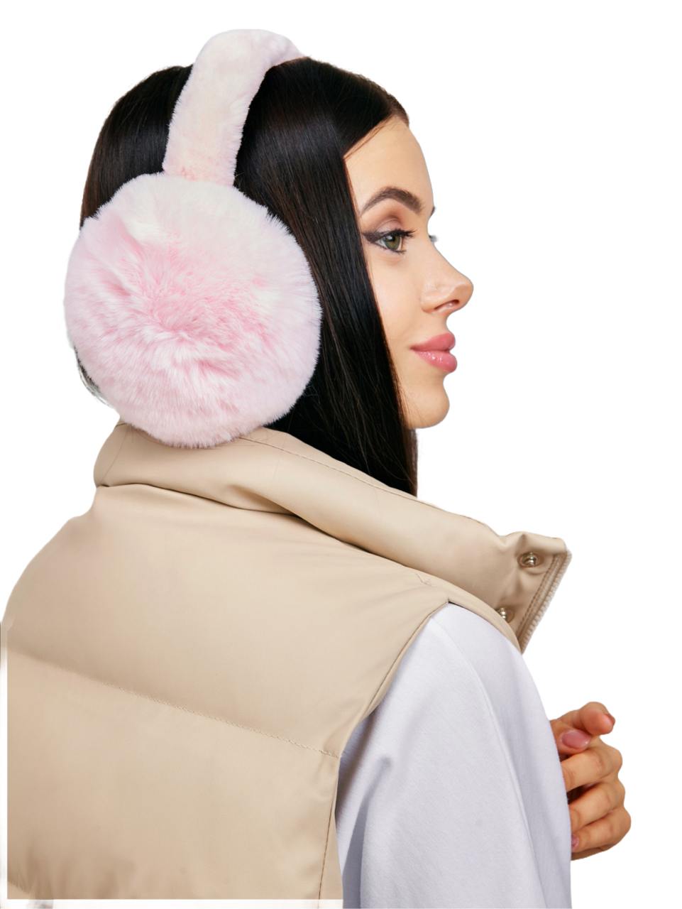 Наушники меховые LUXMAN Наушники/1331/pink/dm/1 - фото 1