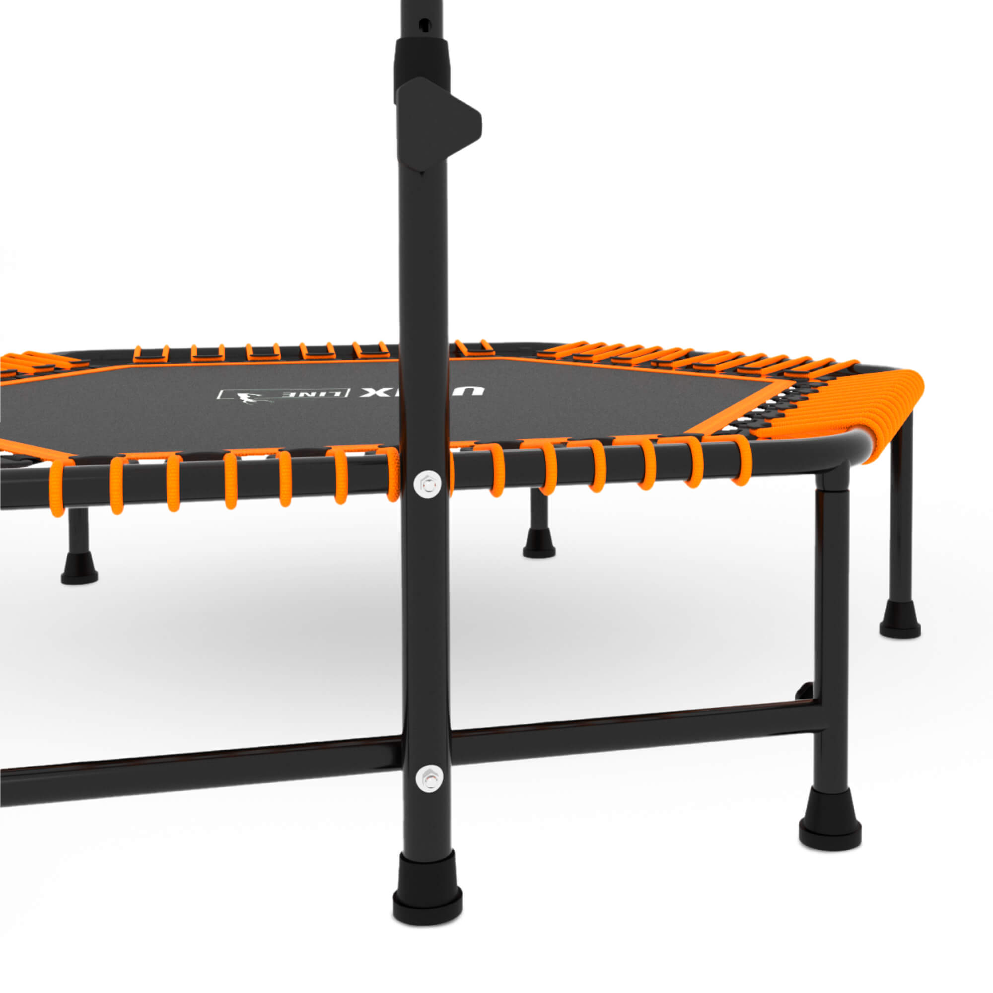 Батут спортивный с ручкой UNIX line Fitness Orange диаметр 125 см до 130 кг фитнес батут для джампинга - фото 19