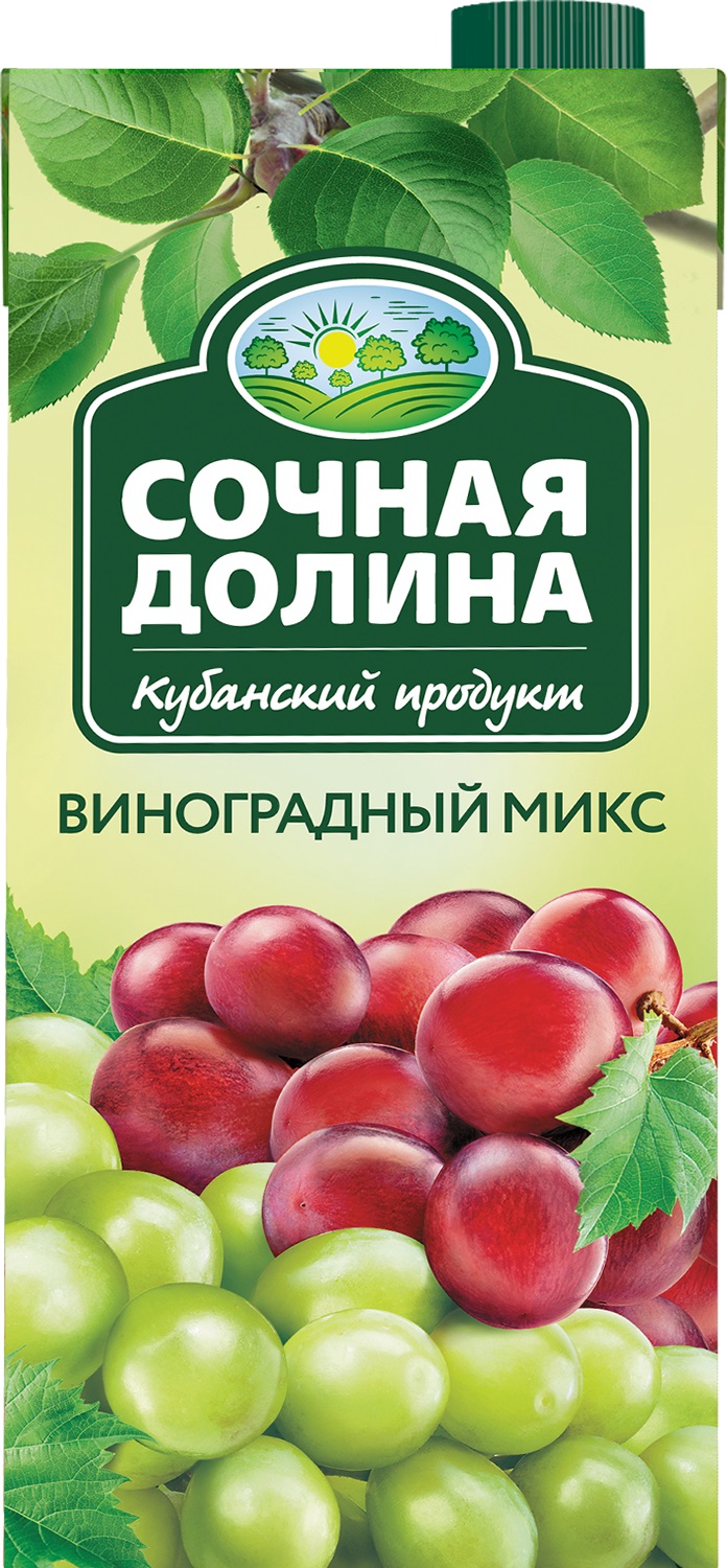 Сокосодержащий напиток Сочная Долина Виноградный МИКС 0.95 л х 6 шт - фото 4