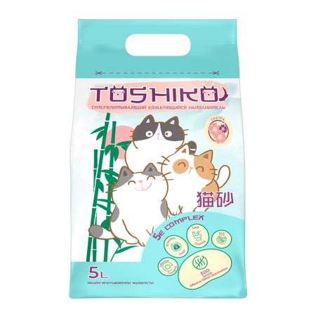 Наполнитель для кошек Toshiko Сакура комкующийся древесный 5л