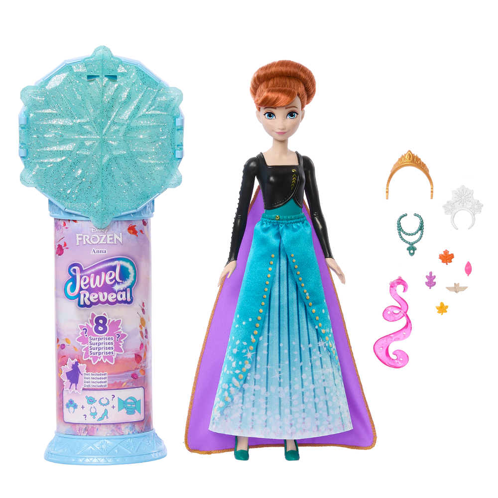 Кукла модельная Disney Frozen Jewel Reveal Anna высота 29 см JJY37 - фото 1