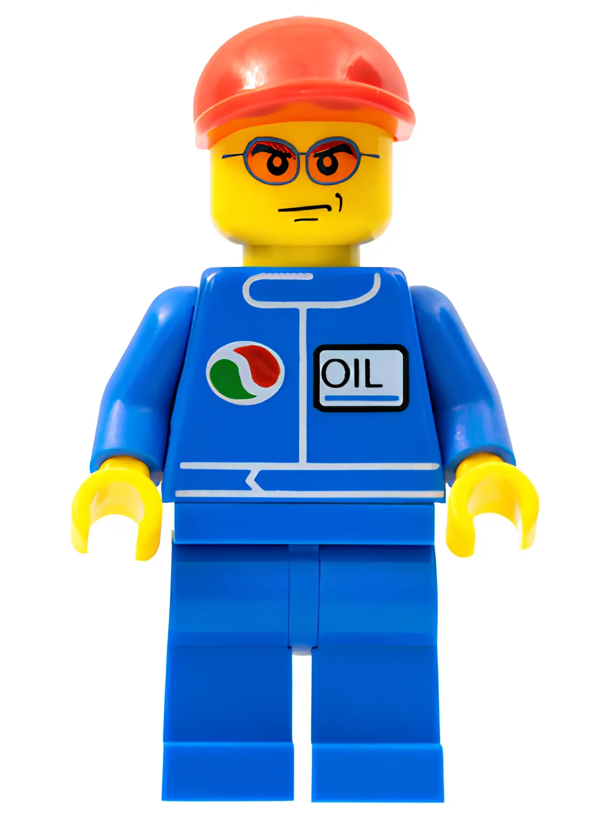 Изображение товара Минифигурка LEGO Octan Blue с красной кепкой и оранжевыми очками