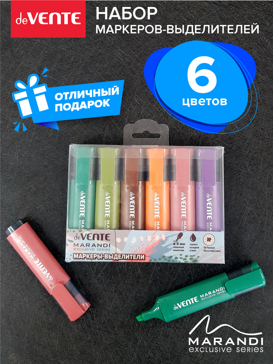 Текстовыделители deVENTE 6 цв. - фото 3